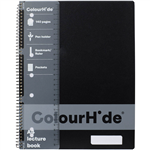 COLOURHIDE LECTURE NOTEBOOK 140 PAGE A4 BLACK