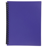 MARBIG DISPLAY BOOK REFILLABLE 20 POCKET A4 PURPLE
