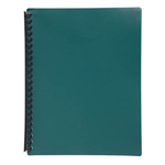 MARBIG DISPLAY BOOK REFILLABLE 20 POCKET A4 DARK GREEN
