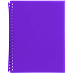 MARBIG DISPLAY BOOK REFILLABLE 20 POCKET A4 TRANSLUCENT PURPLE