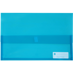 MARBIG POLYPICK DOCUMENT WALLET FOOLSCAP TRANSLUCENT MARINE