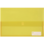 MARBIG POLYPICK DOCUMENT WALLET FOOLSCAP TRANSLUCENT YELLOW