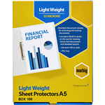 MARBIG LIGHTWEIGHT COPYSAFE SHEET PROTECTORS A5 BOX 100
