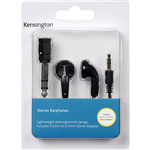 KENSINGTON STEREO EARPHONES BLACK