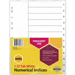 MARBIG INDEX DIVIDER PP 112 TAB A4 WHITE