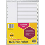 MARBIG INDEX DIVIDER PP 131 TAB A4 WHITE