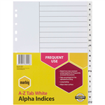 MARBIG INDEX DIVIDER PP AZ TAB A4 WHITE