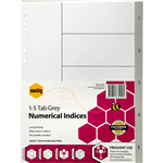 MARBIG INDEX DIVIDER PP 15 TAB A4 GREY