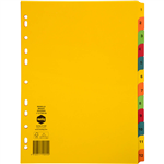 MARBIG DIVIDER MANILLA 12TAB A4 BRIGHT ASSORTED
