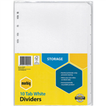 MARBIG DIVIDER MANILLA 10TAB A4 WHITE