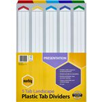 MARBIG DIVIDER LANDSCAPE MANILLA 5TAB A3 ASSORTED