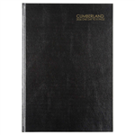 CUMBERLAND 41ECBK CASEBOUND DIARY DAY TO PAGE A4 BLACK