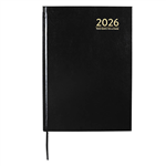 CUMBERLAND 42ECBK CASEBOUND DIARY 2 DAYS TO PAGE A4 BLACK