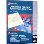 REXEL LAMINATING POUCH 100 MICRON A4 CLEAR PACK 100