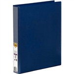 MARBIG CLEARVIEW INSERT RING BINDER 2D 25MM A4 BLUE
