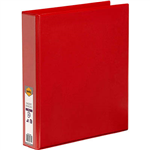 MARBIG CLEARVIEW INSERT RING BINDER 2D 38MM A4 RED