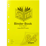 SPIRAX P120 BINDER BOOK 8MM RULED 70GSM 64 PAGE A4