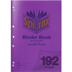 SPIRAX P128 BINDER BOOK 8MM RULED 70GSM 192 PAGE A4