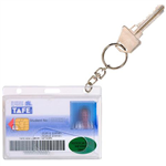 REXEL ID CARD HOLDER PLUS KEY RING PACK 10