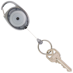 REXEL ID RETRACTABLE SNAP LOCK KEY HOLDER REEL GREY