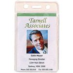 REXEL ID POUCH SOFT PORTRAIT 62 X 104MM CLEAR PACK 10 HANGSELL