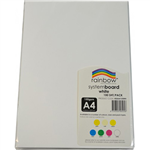 RAINBOW SYSTEM BOARD 150GSM A4 WHITE PACK 100