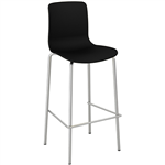 DAL ACTI CHAIR 4LEG HIGH BARSTOOL CHROME FRAME BLACK SHELL