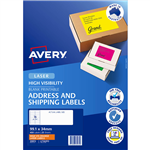 AVERY 35972 L7162FO HIGH VISIBILITY SHIPPING LABEL LASER 16UP FLUORO ORANGE PACK 25