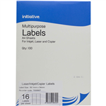 INITIATIVE MULTIPURPOSE LABELS 16UP 65GSM 991 X 34MM PACK 100