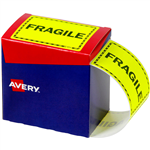 AVERY 932602 MESSAGE LABEL FRAGILE 75 X 996MM FLUORO YELLOW PACK 750