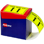 AVERY 932605 MESSAGE LABEL THIS WAY UP 75 X 996MM FLUORO YELLOW PACK 750