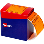 AVERY 932621 MESSAGE LABEL QUARANTINE 75 X 742MM FLUORO ORANGE PACK 1000