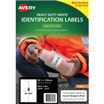 AVERY 936068 J4774 HEAVY DUTY INKJET LABELS 4UP WHITE PACK 10