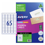AVERY 936099 J8651 ADDRESS LABELS INKJET 65UP WHITE PACK 50