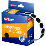 AVERY 937242 ROUND LABEL DISPENSER 14MM BLACK BOX 1050