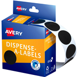 AVERY 937250 ROUND LABEL DISPENSER 24MM BLACK BOX 500