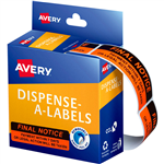 AVERY 937260 MESSAGE LABELS FINAL NOTICE 19 X 64MM BOX 125