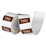 AVERY 937339 REMOVABLE DAY LABEL THURSDAY 40 X 40MM BROWNWHITE BOX 500