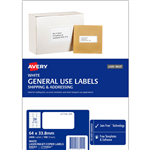 AVERY 938201 L7159 GENERAL USE LABEL LASERINKJET 24UP WHITE PACK 100