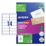AVERY 952003 L7163 QUICK PEEL ADDRESS LABEL WITH SURE FEED LASER 14UP WHITE PACK 20