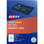 AVERY 959025 L7414 QUICK CLEAN BUSINESS CARD 150GSM 90 X 52MM MATTE WHITE PACK 200