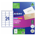 AVERY 959029 L7159 QUICK PEEL ADDRESS LABEL WITH SURE FEED LASER 24UP WHITE PACK 100
