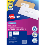 AVERY 959115 L7651 QUICK PEEL ADDRESS LABEL WITH SURE FEED LASER 65UP WHITE PACK 40