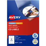 AVERY 960101 L7676 LASER LABELS MEDIA FULL FACE CDDVD 2UP PACK 25