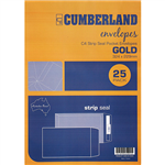 CUMBERLAND C4 ENVELOPES POCKET PLAINFACE STRIP SEAL 85GSM 324 X 229MM GOLD PACK 25