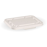 BIOPAK BIOCANE TAKEAWAY BASE LID FITS 500ML600ML WHITE PACK 125