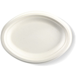BIOPAK BIOCANE OVAL PLATE 260 X 190MM WHITE PACK 125