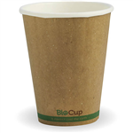 BIOPAK BIOCUP DOUBLE WALL CUP 255ML KRAFT GREEN STRIPE PACK 50