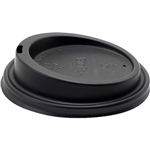 BIOPAK BIOCUP PLA CUP LIDS LARGE 94MM BLACK PACK 50