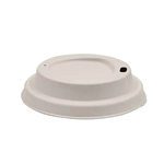 BIOPAK BIOCUP LID PLANT FIBRE 80MM SMALL NATURAL PACK 50